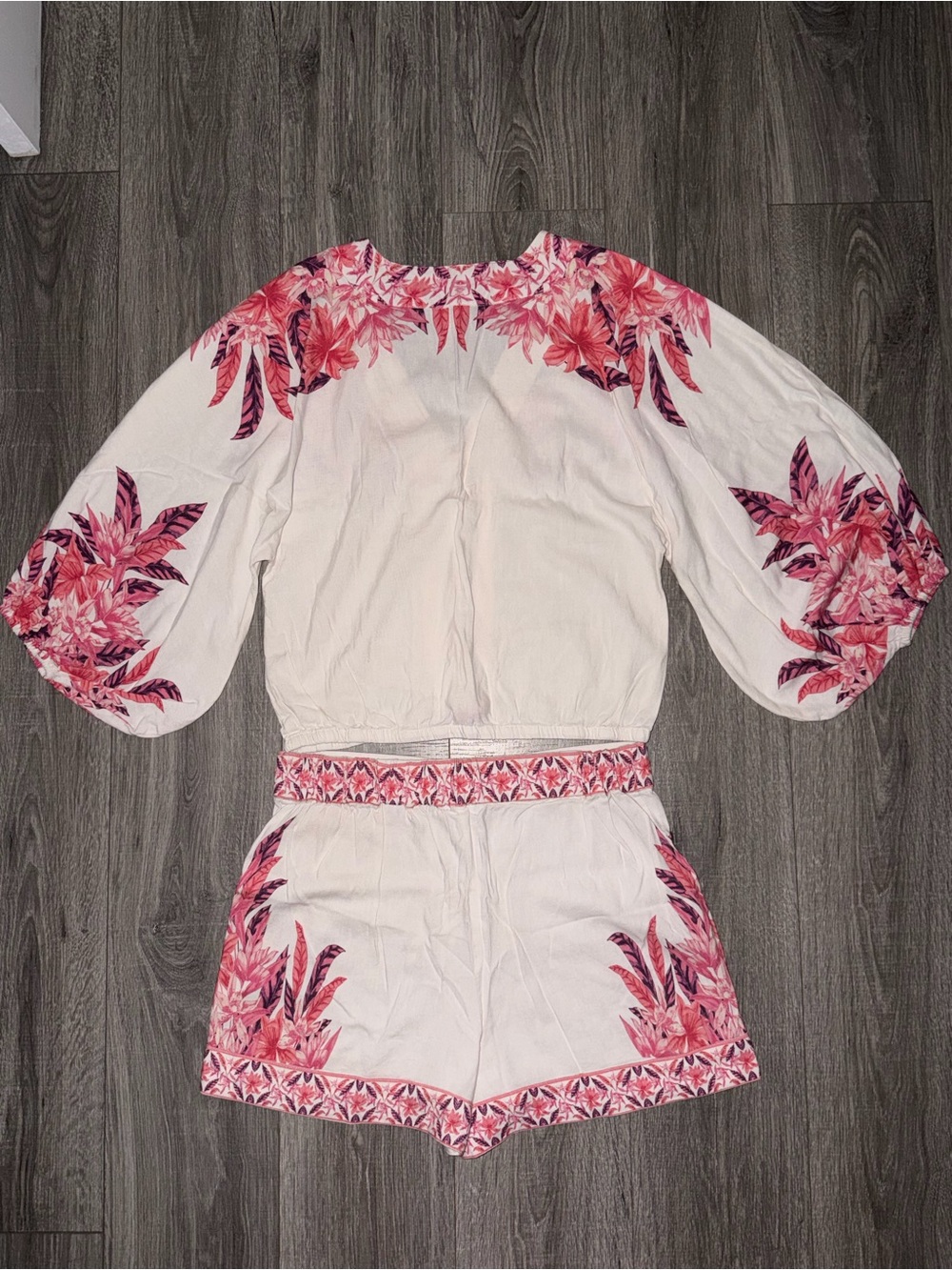 VENUS White Top & Shorts Pink & White Floral Print Set - Picture 6 of 9
